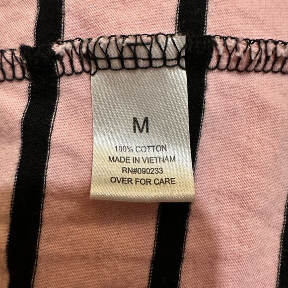 PacSun Los Angeles Pink Black Striped Short Sleeve Boxy Fit T-Shirt Men's M - Picture 4 of 5